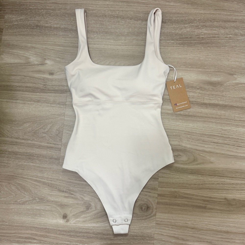 TEAL Cream cross back Bodysuit